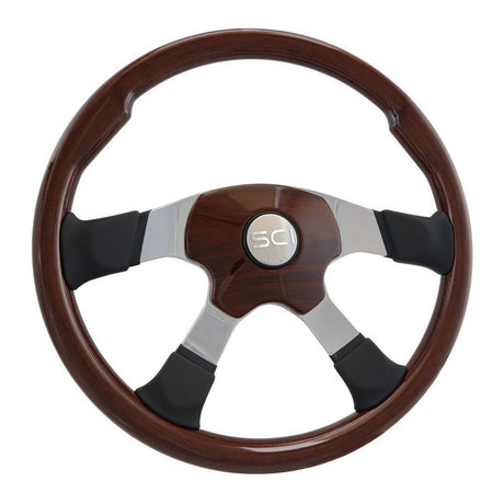 18" Milestone mahogany 4-Spoke steering wheel