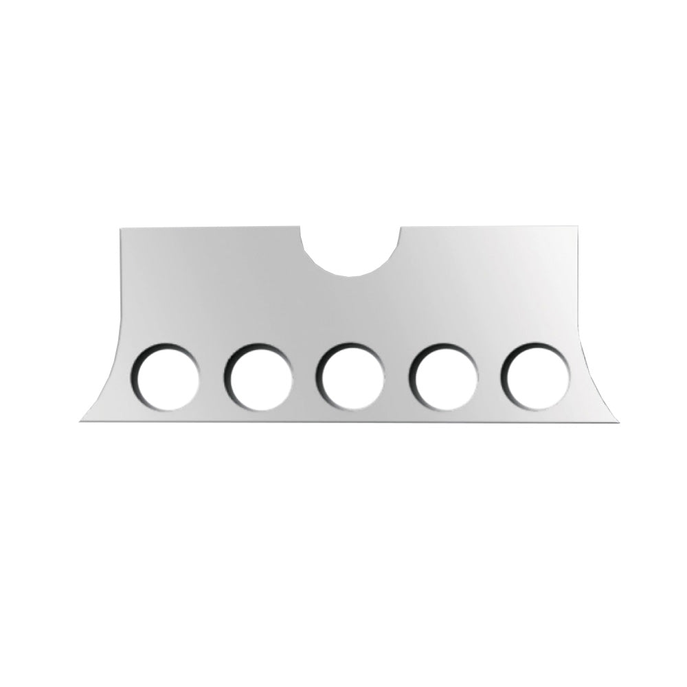 Stainless Lower Rear Frame Filler with Five 4" Light Cutouts