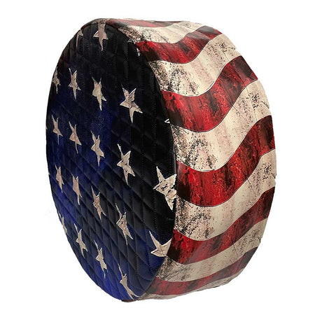 Close-up of old glory tank covers with 9" skirt