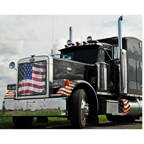 Old glory tank covers with 9" skirt, close-up