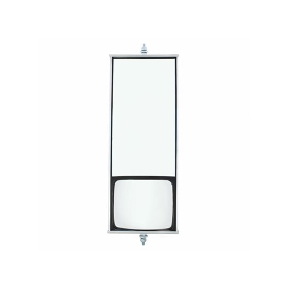 6" x 16" Stainless Steel West Cost Mirror with Lower Convex Mirror