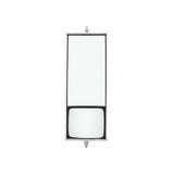 6" x 16" Stainless Steel West Cost Mirror with Lower Convex Mirror