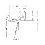 Stainless Steel Swing Away Mirror