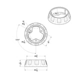 Vibrant Painted Steering Wheel Horn Bezel