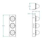 Reverse 3 Glo Watermelon Bumper Light Bracket