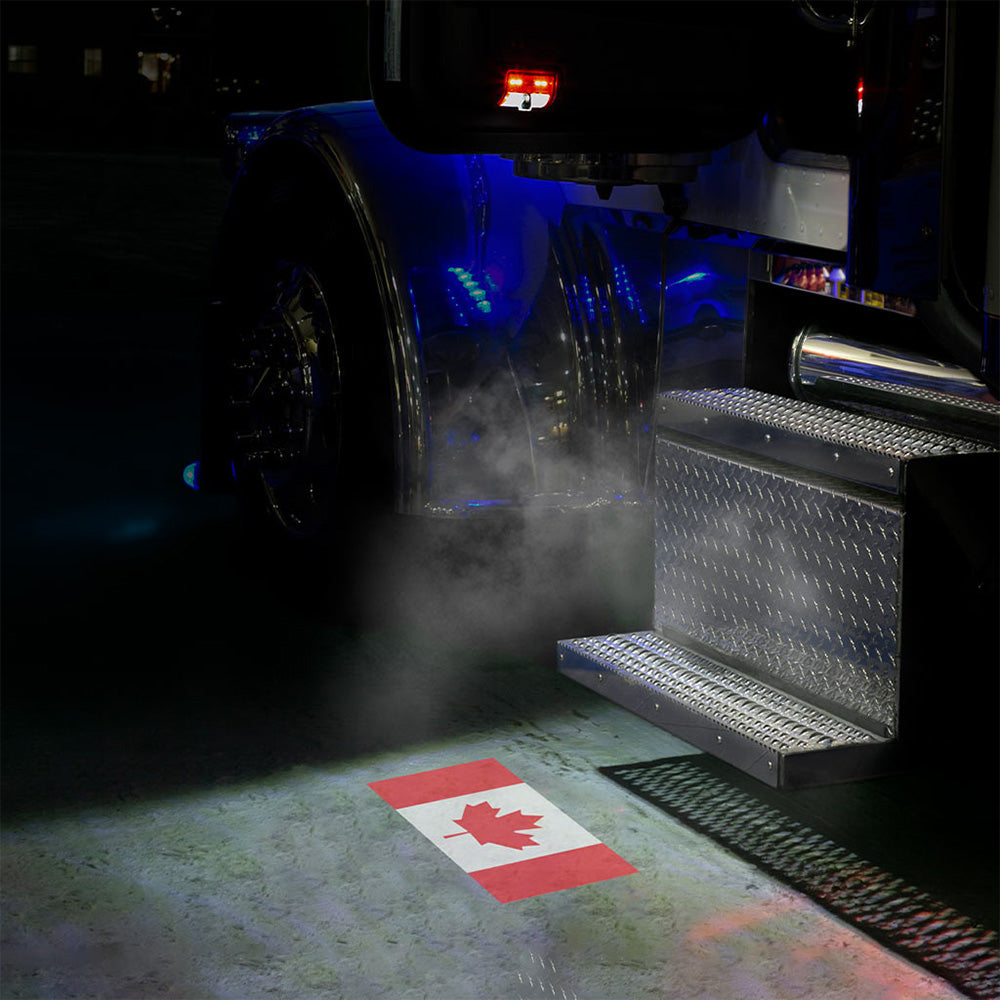 Kenworth, Peterbilt Canada Flag Projector LED Door Light