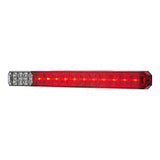17" LED Low Profile Light Bar with Back Up Light Red and Clear Lens