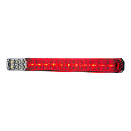 Another angle of 17" LED low profile light bar with back up light red and clear lens