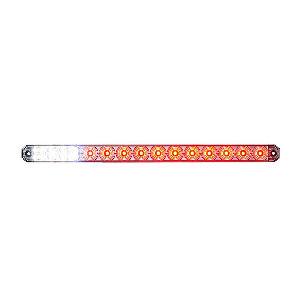 17" LED Low Profile Light Bar with Back Up Light and Clear Lens
