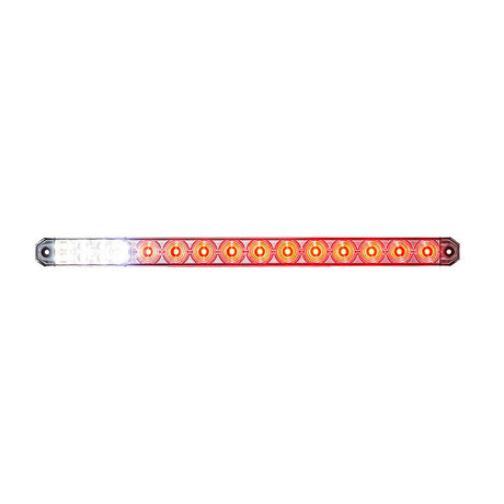 17" LED low profile light bar with back up light and clear lens