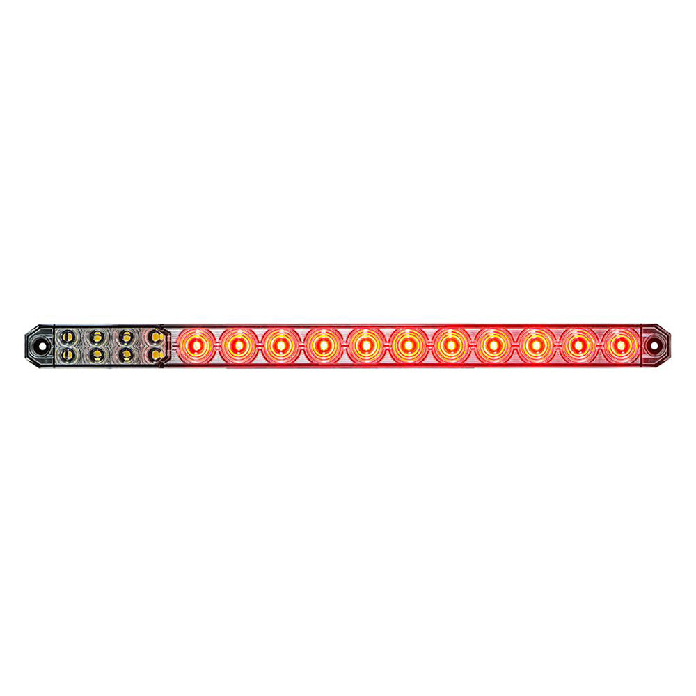 17" LED Low Profile Light Bar with Back Up Light and Clear Lens