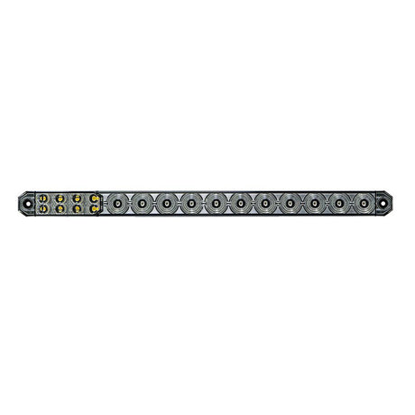 Close-up of 17" LED low profile light bar with back up light and clear lens