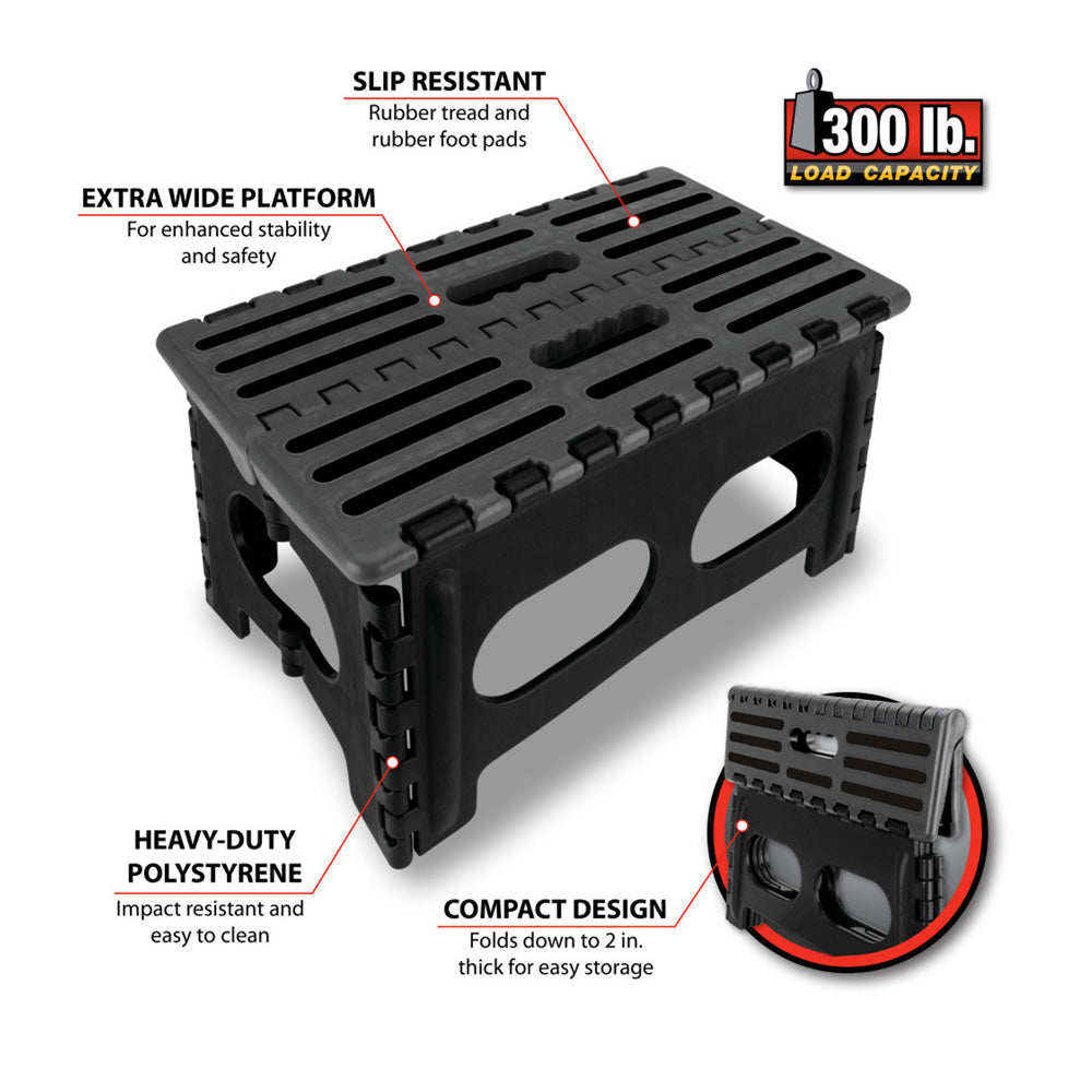 15" Extra Wide Folding Step Stool