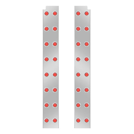 Peterbilt 379, 388, and 389 15" rear air cleaner light panels 3/4" red lights 1987-2004 for semi trucks