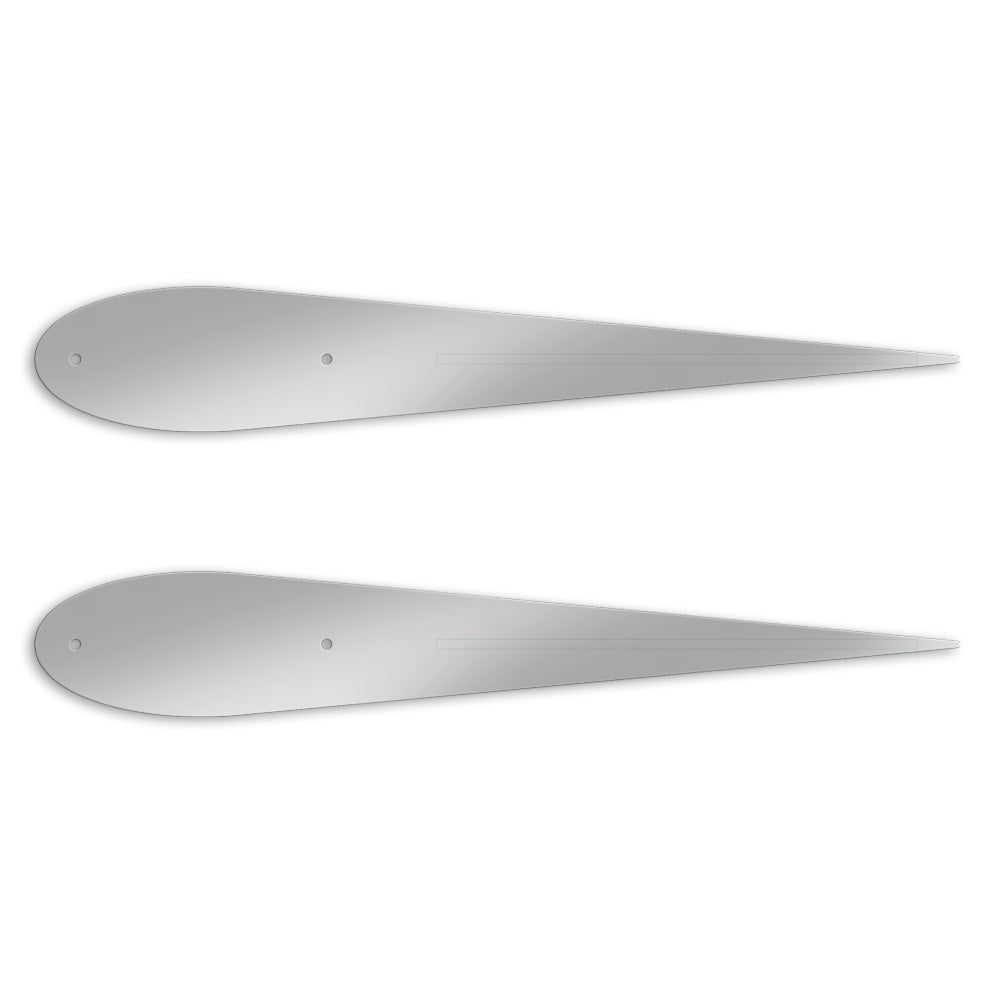 Stainless Steel Peterbilt Emblem Accent Tear Drop Design