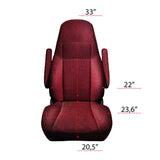 Freightliner Cascadia 33" High Back USA Flag Design Faux Leather Seat Covers