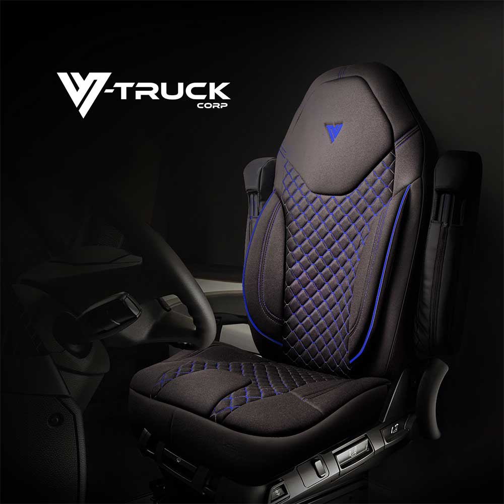 Kenworth T680, T880, W990 Black Cloth Seat Cover
