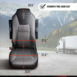 Kenworth T680, T880, W990 Black Cloth Seat Cover