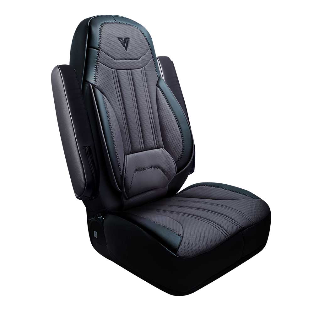 Volvo VNL, VNR 2019+ Black Faux Leather Seat Cover