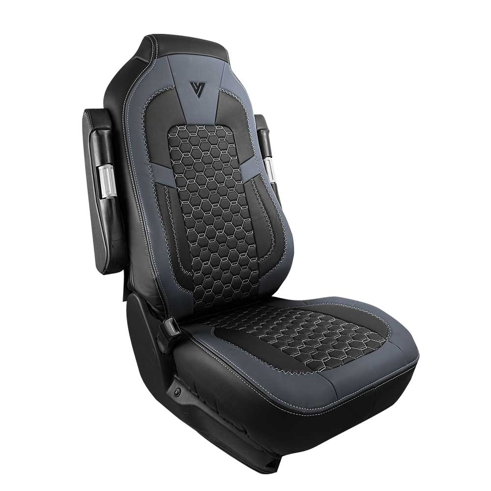 Peterbilt 567, 579 Black Faux Leather Seat Cover
