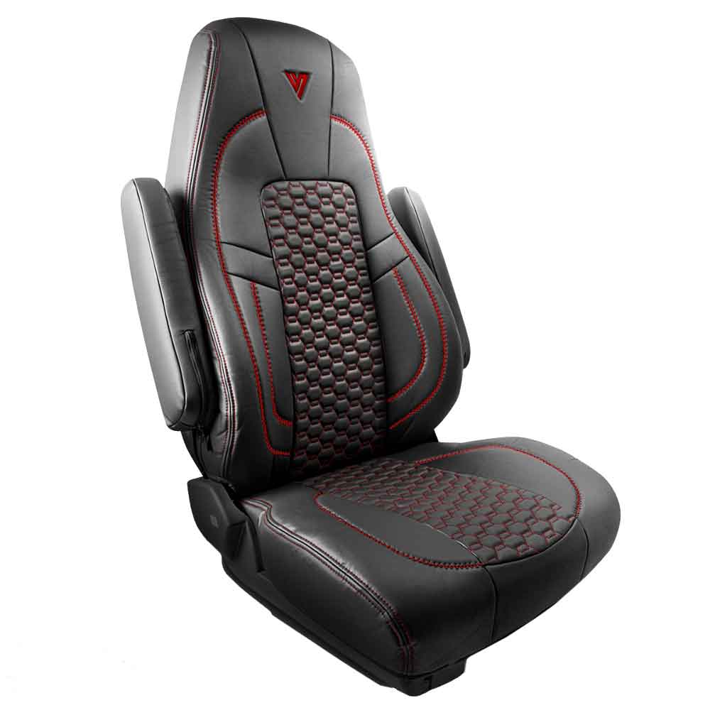 Peterbilt 567, 579 Black Faux Leather Seat Cover