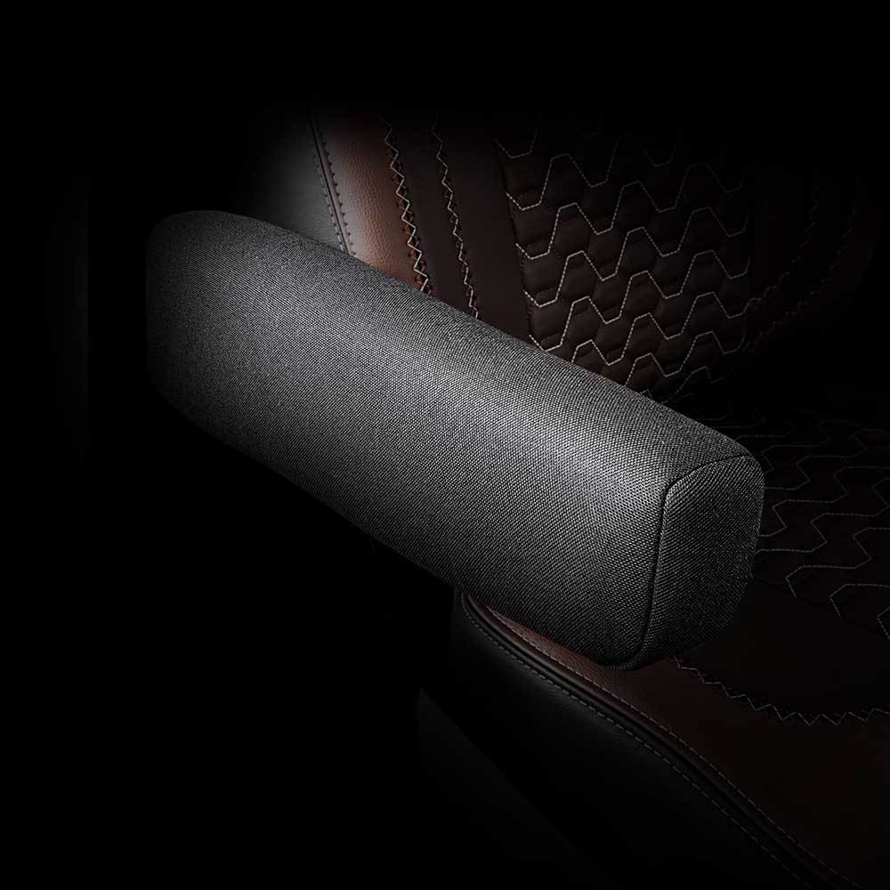 15" Black Cloth Armrest Covers for Peterbilt 579, 567 and Kenworth T680, T880, W990 Models