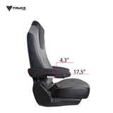 17" Black Cloth Armrest Covers for Peterbilt 579, 567 and Kenworth T680, T880, W990 Models