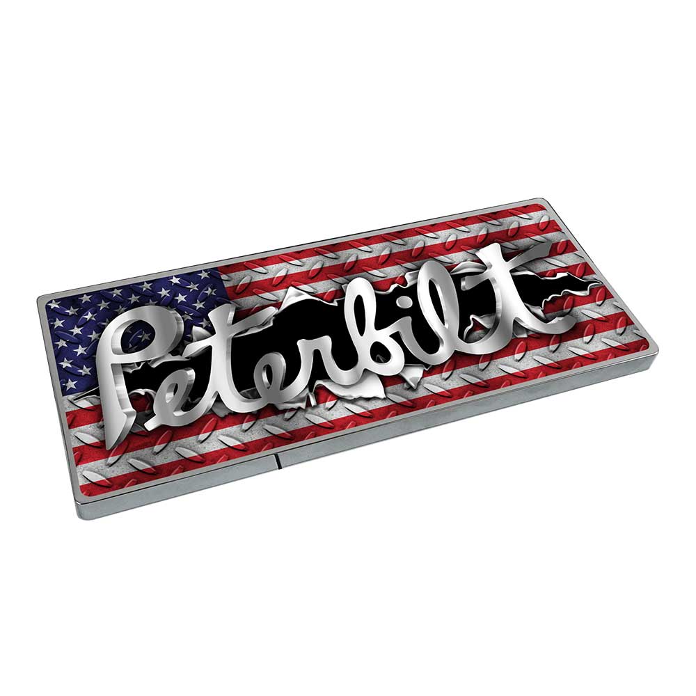 Peterbilt Rectangle Emblem Original Style USA Flag