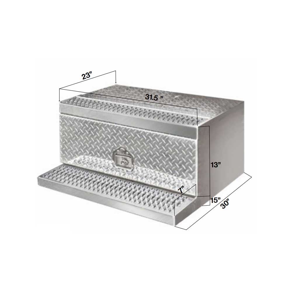Peterbilt 31-1/2" Aluminum Diamond Plate Tool Box