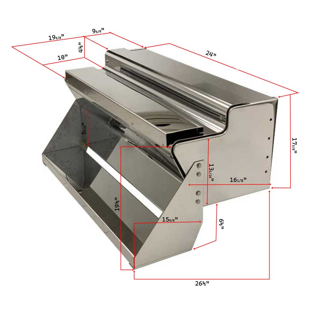24"L x  26-1/2"W x 17-3/8"H Diamond Plate Battery Box for 1982-2005 Kenworth W900L