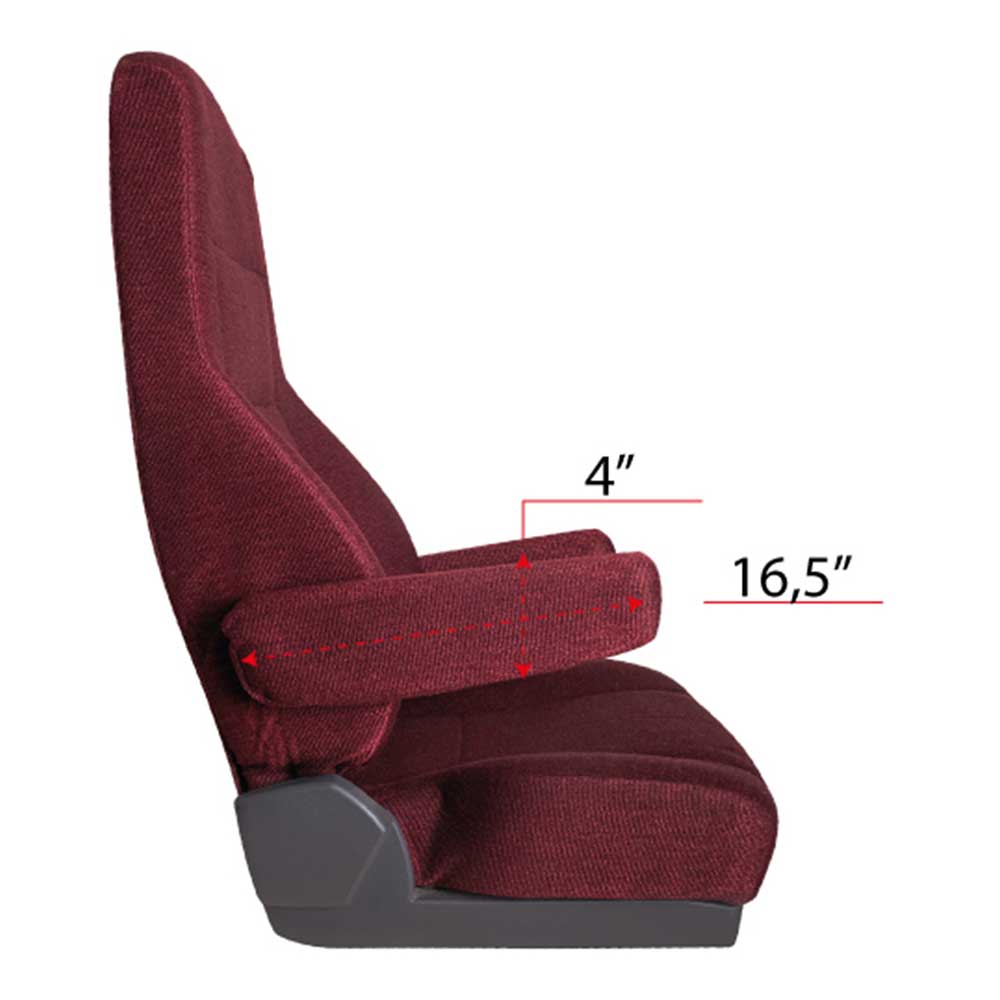 Freightliner Cascadia 33" High Back Black Cloth Armrest Covers