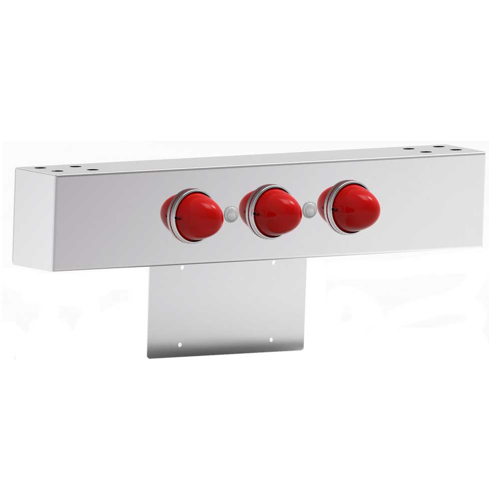 Stainless Steel Rear Tailboard with 3 Red Glo LED Lights