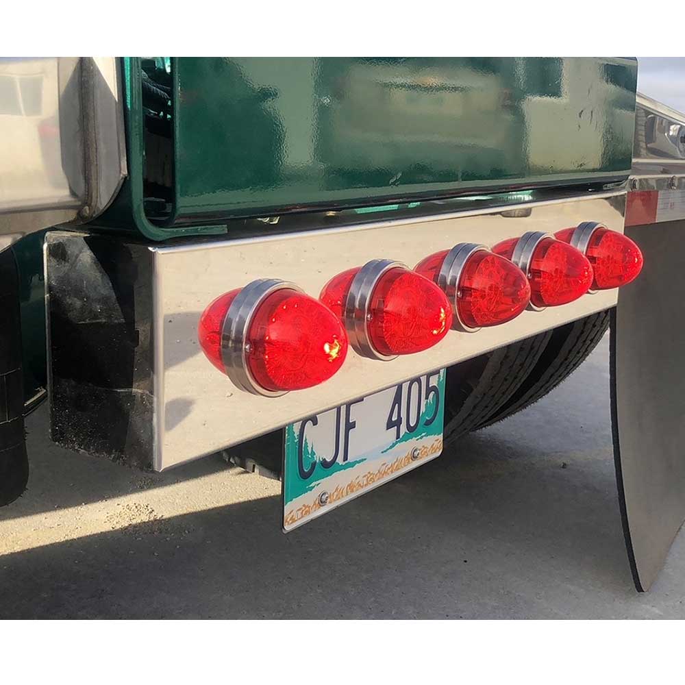 Stainless Steel Rear Tailboard with 5 Red Glo LED Lights