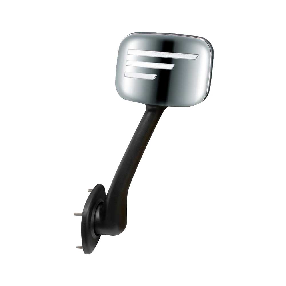 Chrome Hood Mirror with Sequential LED Turn Signal for Freightliner Cascadia 2008-2017