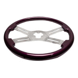 18" Purple Wood Steering Wheel