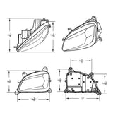 Peterbilt 579, 587 Chrome LED Headlight with Sequential LED Turn Signal
