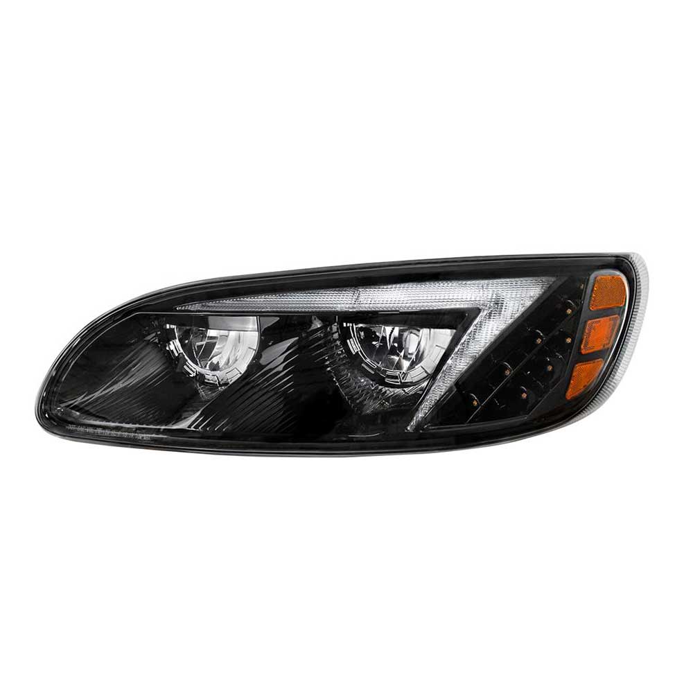 Peterbilt 382, 384, 386, 387 Black Inner Housing with 58 LEDs Headlight