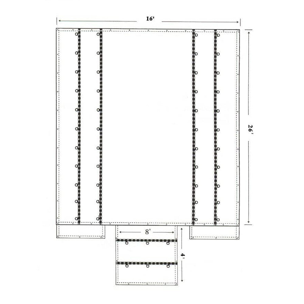 16"™ x 26"™ Steel Tarp with End Flap