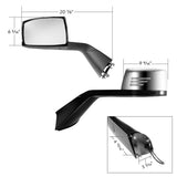 Chrome Hood Mirror with Sequential LED Turn Signal for 2018+ Volvo VNL