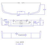 Freightliner FLD 120 12" Set Back Chrome Bumper