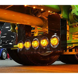 Front Drive Axle Filler SS Panel with Five 4" Light Holes on Front, Four 4" Light Holes on Rear