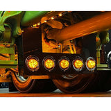 Front Drive Axle Filler SS Panel with Five 4" Light Holes on Front, Four 4" Light Holes on Rear