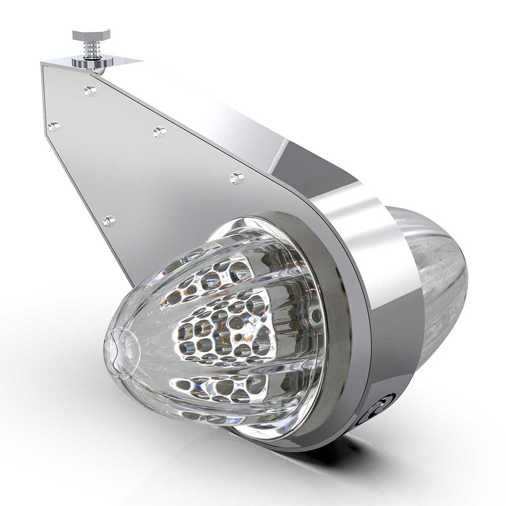 Chrome Watermelon Mirror Light Brackets