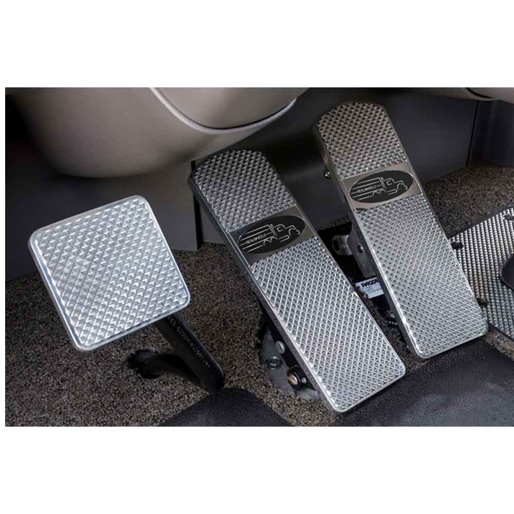 1985-1993 Peterbilt 367, 379, 386, 388, 389  Billet Aluminum Logo Pedals
