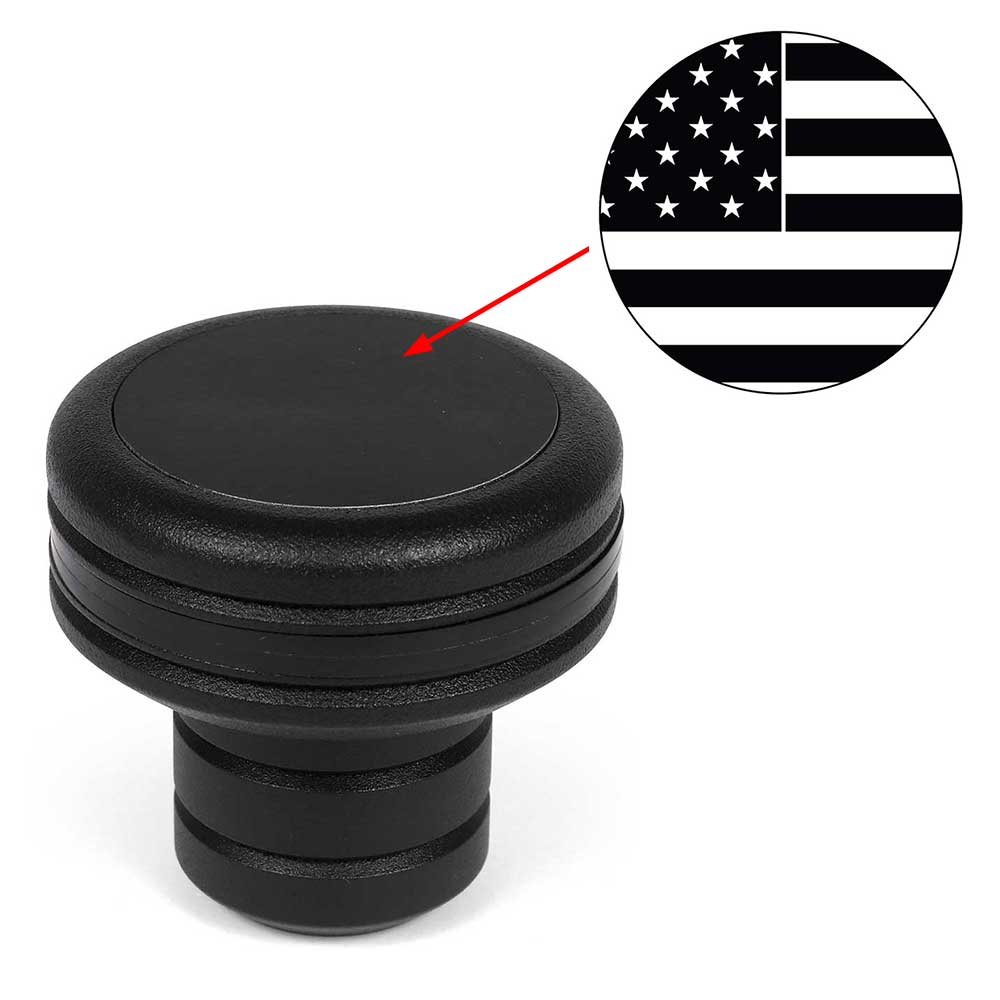 Black Billet Aluminum Shifter Knob with Custom Emblem