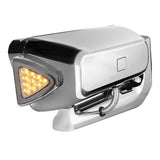Peterbilt Chrome LED Projection Headlight Assembly with Mounting Arm and Turn Signal