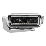 Peterbilt LED Projection Headlight Assembly with Mounting Arm, Turn Signal and Black Inner Housing