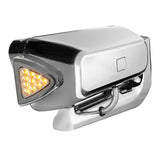 Peterbilt LED Projection Headlight Assembly with Mounting Arm, Turn Signal and Black Inner Housing
