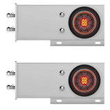 Chrome Spring Loaded Light Bars with Six 4" 13 LED Abyss Lights - 2-1/2" Bolt Pattern (PR)