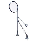 8-1/2" Convex Mirror with Stainless Steel Tripod Fender or Hood Mirror Bracket